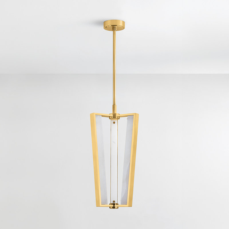 EDGEMERE PENDANT, 22.5" H x 11" W x 11" D, Brass