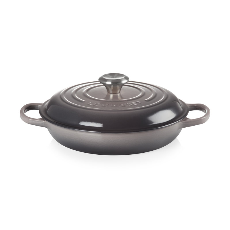Le Creuset Cast Iron Shallow Casserole, 26cm / 2.2L, Flint