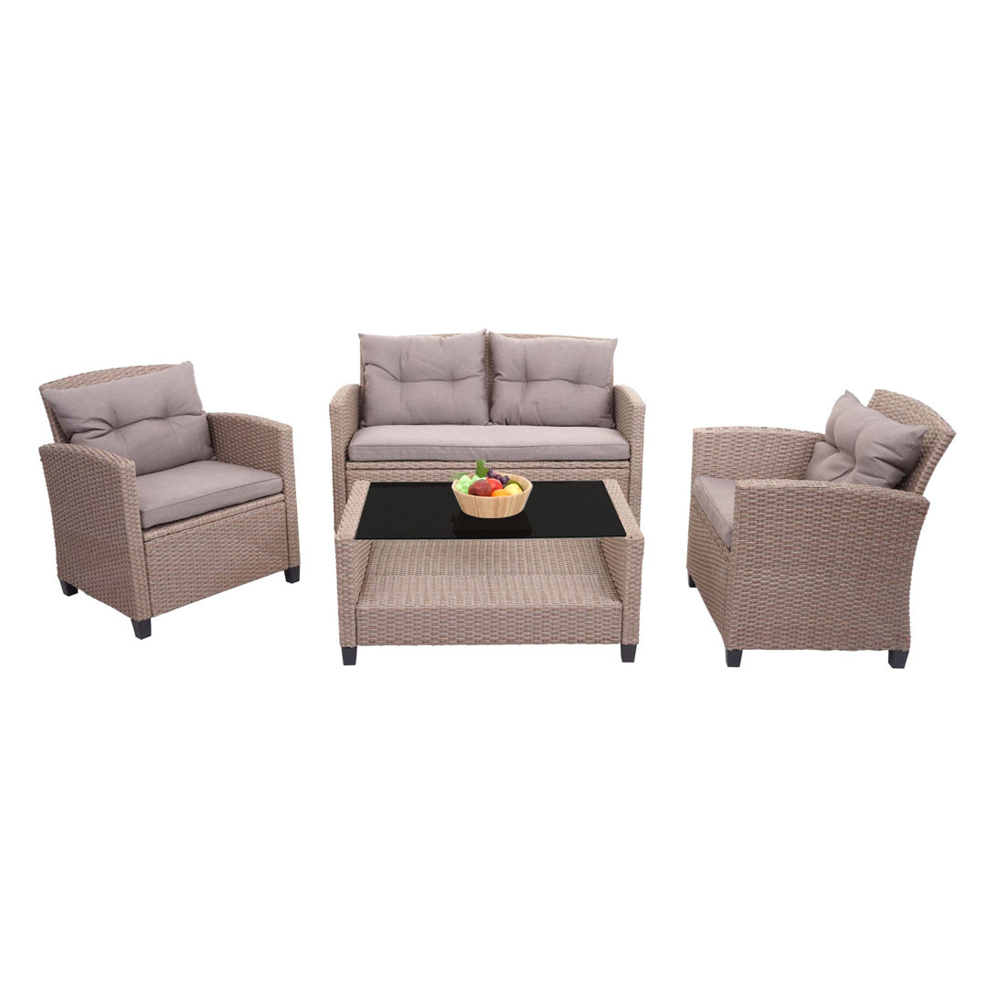 4-Sitzer Lounge-Set Moyer mit Polster