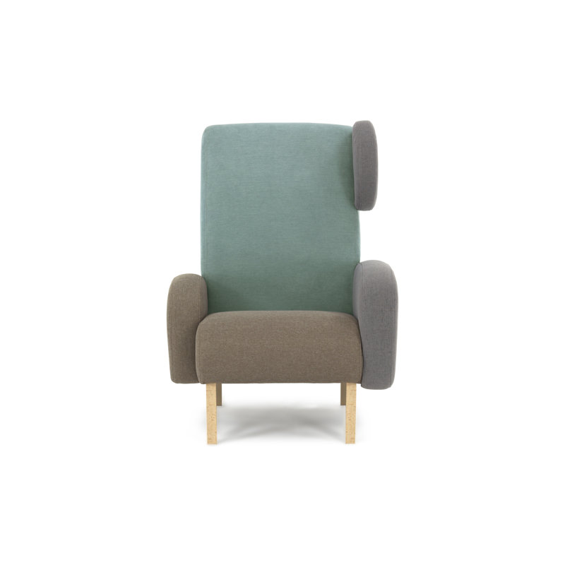 Barlow Upholstered Armchair, Grey/Brown/Turquise