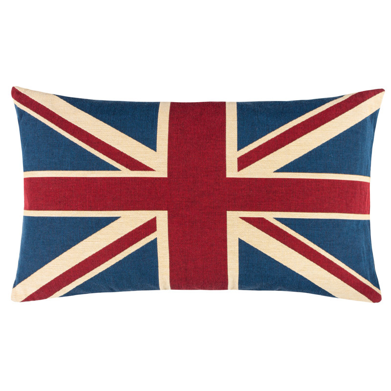 Union Jack Flag Rectangular Lumbar Cushion