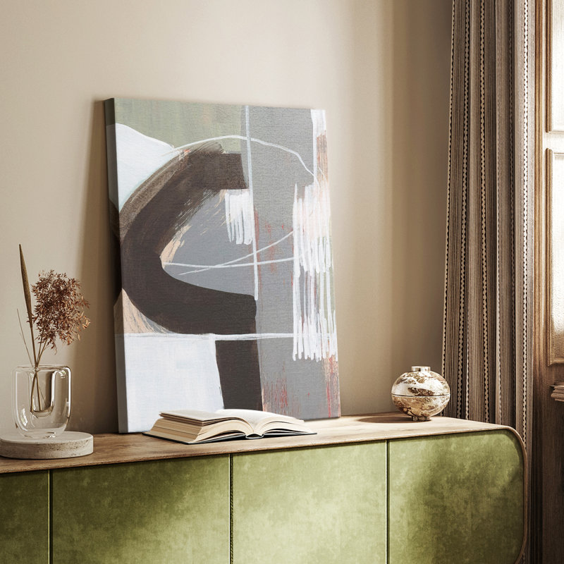 Arching Neutrals IV -Custom Wrapped Gallery Cavas, 60" H x 40" W