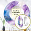 Violet Storm At The Horizon - Abstract Liquid Ink Round Mirror Wall Decor-99619375