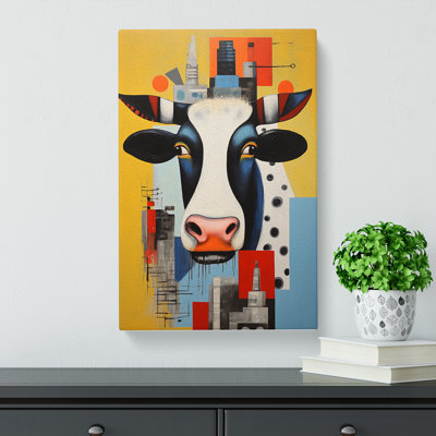 Cow Constructivism - Wrapped Canvas
