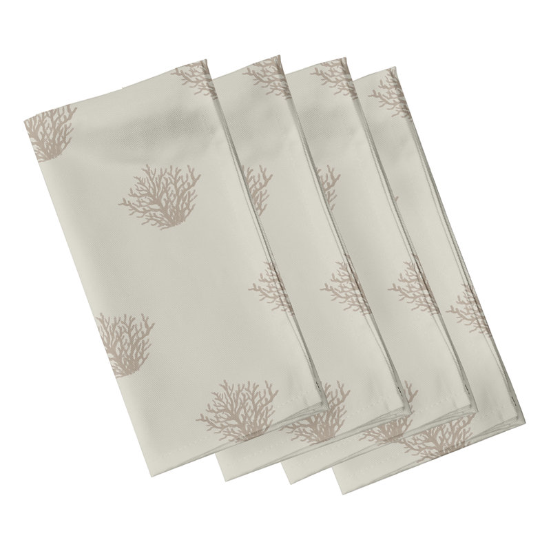 Lapp Polyester Nautical Square Napkin, 18" W x 18" L, Soft Aqua / Aqua