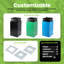 Bac de recyclage en métal avec couvercle à ouverture mélangée 29 gallons Alpine Industries-102264158