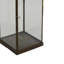 Greg Glass Lantern with Vented Top, Ring Handle, Bronze Metal 24 Inch-132922958