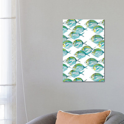 Fishes Pattern by The Cosmic Whale - Wrapped Canvas Painting