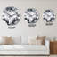 Art liquide noir et blanc - horloge murale moderne-1193521506