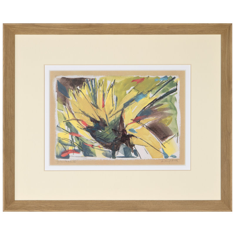 «Yellow Petals IV» par Daughdrill - peinture encadrée