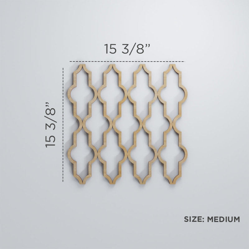 Panneaux muraux en bois Casablanca, Noyer, H 23 3/8 po x l 23 3/8 po x P 3/8 po