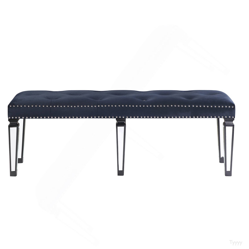 Banc capitonné foncé et noir foncé