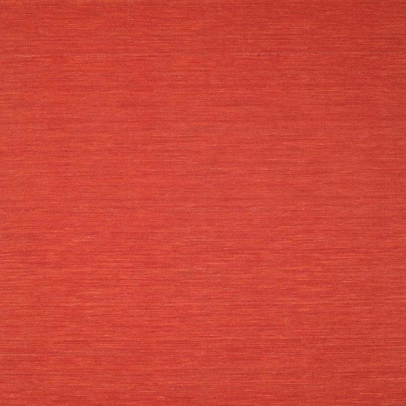 Tapis de zone orange contemporaine, Carré 5 pi