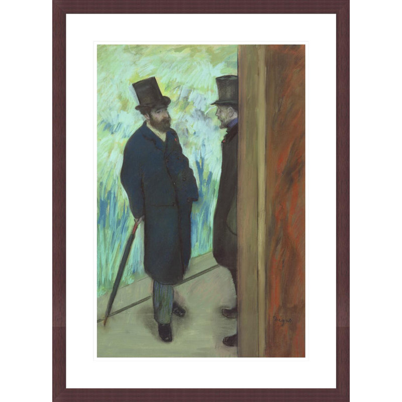 «Friends at the Theatre» Ludovic Halevy (1834-1908) et Albert Cave (1832-1910) par Edgar Degas, impression giclée encadrée