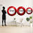 Red Perpetual Pulse Vortex - Abstract Spirals Mirror, Red Round Unique Wall Mirror, Printed Metal Art-99621069
