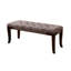 Banc touffeté, tissu, brun