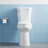GarveeHome ADA Compliant Two-Piece Commercial Toilet, Elongated, Global Comfort Height, Powerful 1.28 GPF Siphonic Flush, Soft-Close Seat