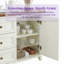 Buffet avec 2 portes et 3 tiroirs, console de rangement en bois-1760371249