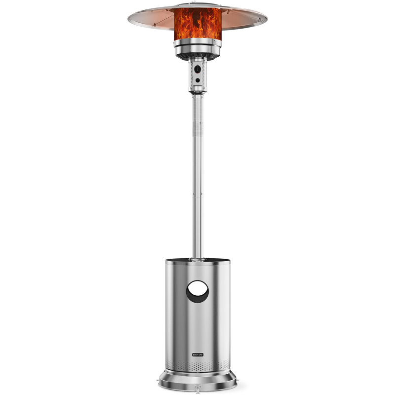 Stainless Steel 50,000 BTU Propane Patio Heater with Round Table Design