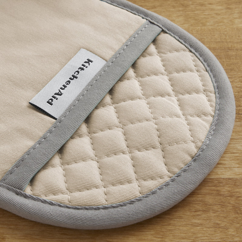 KitchenAid Asteroid Solid Diamond Potholder, Tan, 6.5" W x 10" L