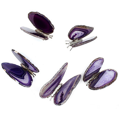 Desriee Agate Slice Butterfly Figurine
