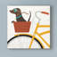 « beach bums teckel bicycle i », reproduction d’impression sur toile tendue-33420794