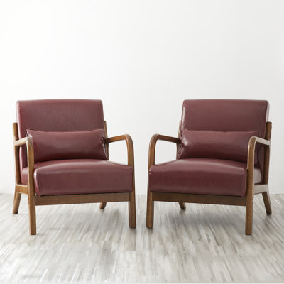 Jabarius Faux Leather Armchair