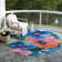 Machine Washable Indoor/Outdoor Claudian ACN1488 Navy Rug