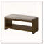 Banc de rangement à structure en bois avec coussin amovible, tablette inférieure-562065947