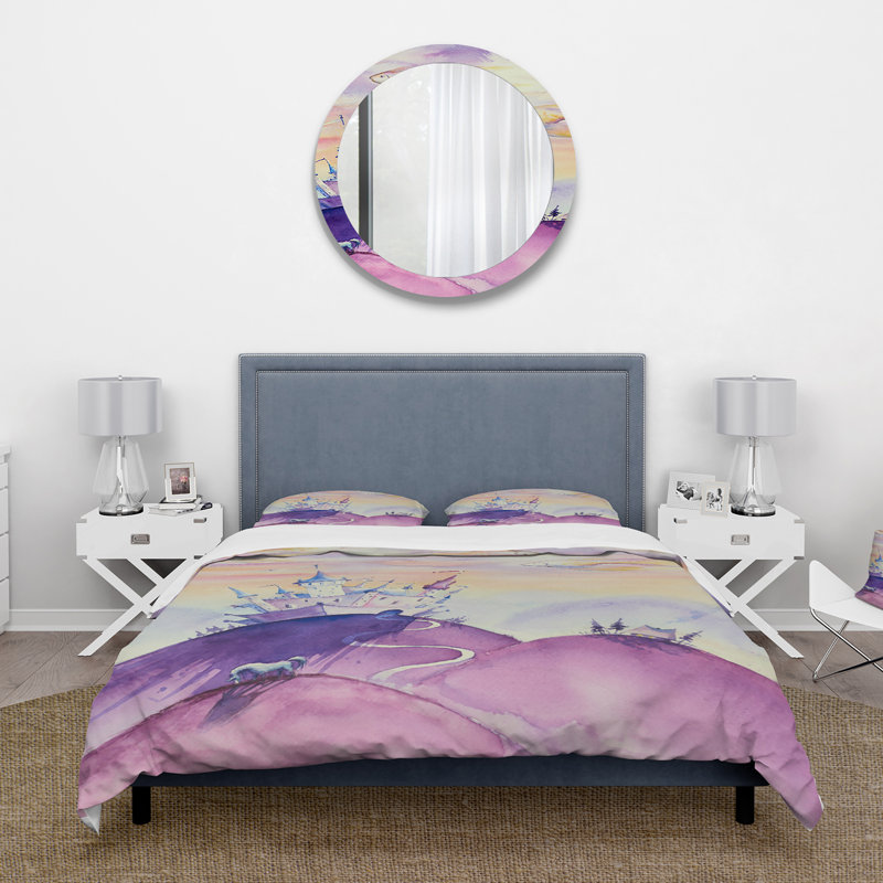 Ensemble de housse de couette Fairy Tale Kingdom On, Housse de couette pour grand lit et 2 taies décor