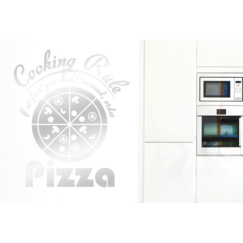 Food & Beverage Wall Decal, Shiny Silver