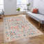 Tapis antidérapant Piny lavable traditionnel à motif floral rose / encre / multicolore-408166421