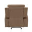 Fauteuil inclinable enduit avec support lombaire supplémentaire et base en acier inoxydable et mousse - beige
