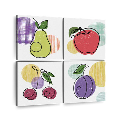 «Abstract Line Fruits», reproduction sur toile