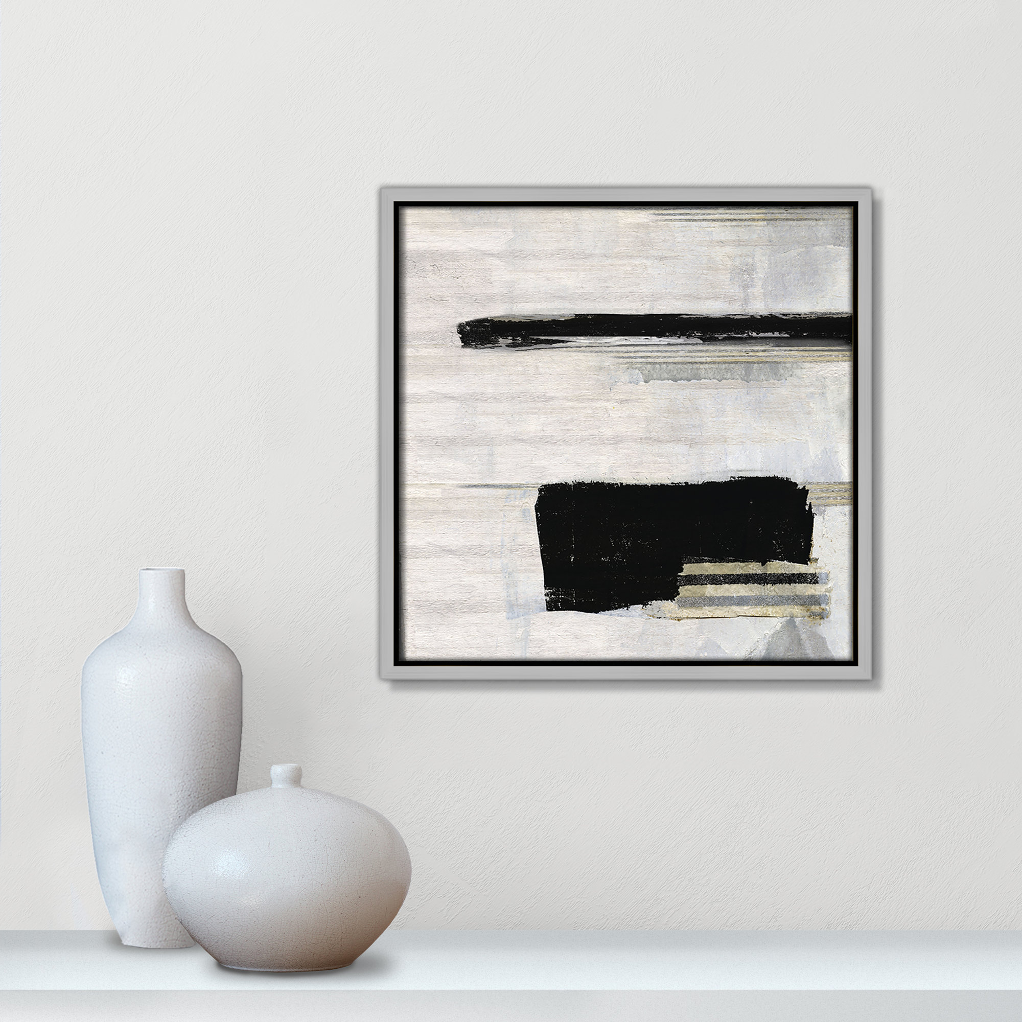 La Bande II Print by Sally Swatland, 13.5" H x 13.5" W, Silver