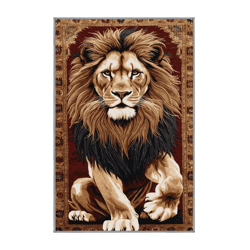  Tapis lavable avec gros chats asiatiques, Rectangulaire 2 pi x 3 pi