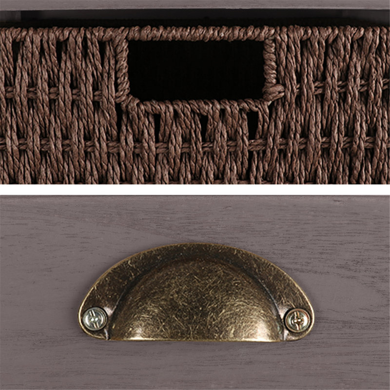 Banc de rangement avec tiroirs Maribelle, gris