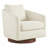 Daisy Swivel Accent Chair with Solid Wood Base-122425416