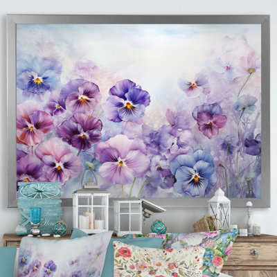 Pensées mauves en fleurs - impression