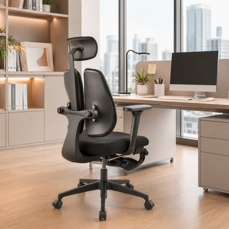 RIEIOR Task Chair with Headrest, With Footrest
