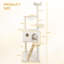 Wood Cat Tree With Large Condo Wood Ladder And Transparent Spacecraft 165Cm