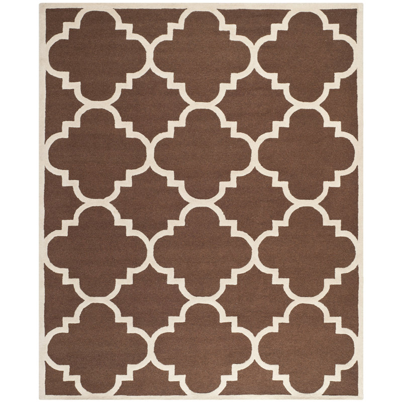 Cannen Hand Tufted Wool Geometric Rug, Rectangle 9' x 12'