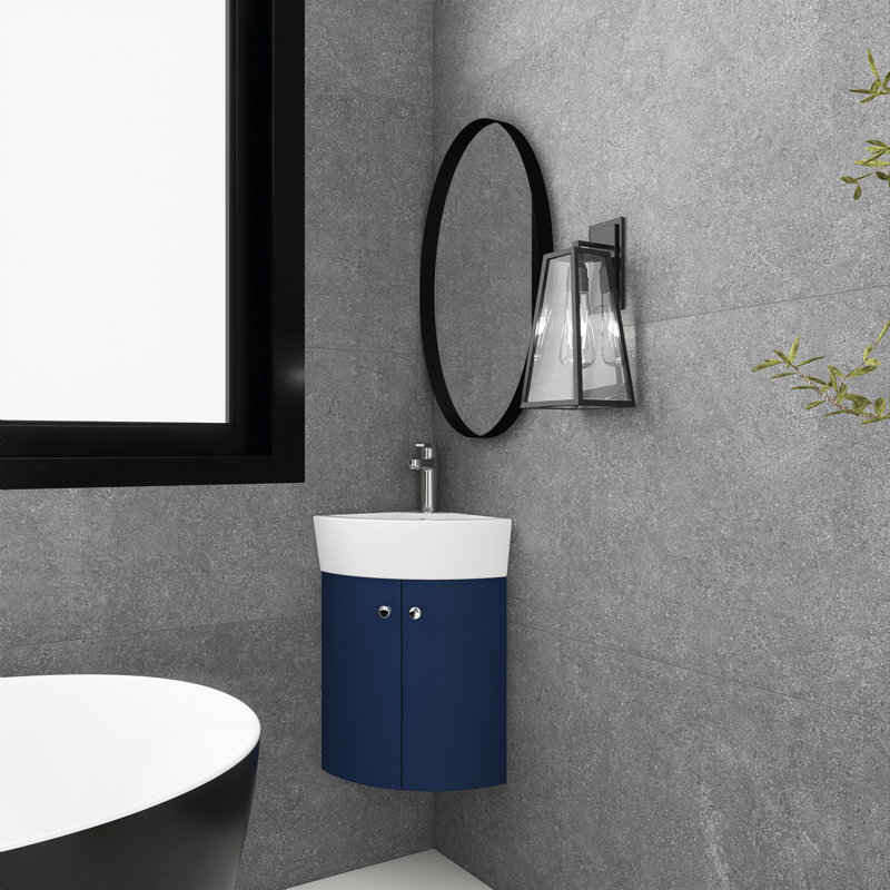 Ensemble de meuble-lavabo simple 13 po mural
