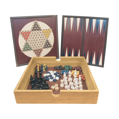 Multicolore 3 en 1 - Jeu d'échecs, de dames et de backgammon