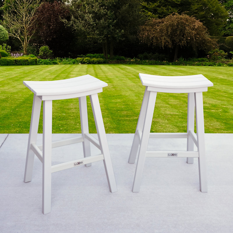 Tabouret d'extérieur Bailey, Blanc