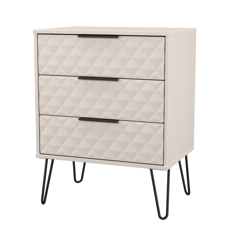 Talita 58cm W 3 - Drawer Chest of Drawers, Beige