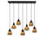 Luminaire suspendu géométrique pour îlot de cuisine 7 lumières Preciado