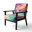 Multicolore Swirly Clouds II - Fauteuil rembourré moderne