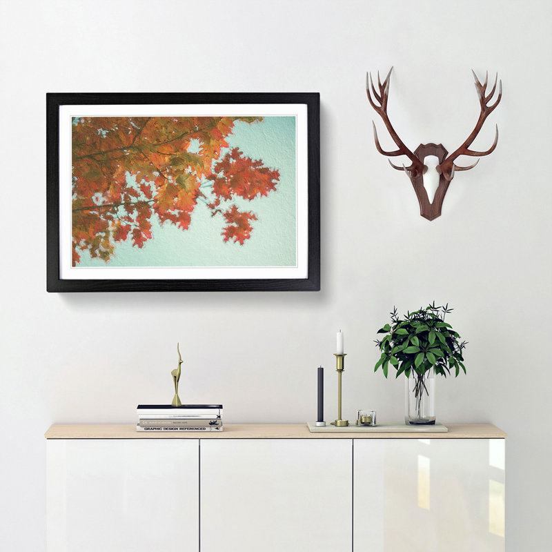 Autumn Leaves - Framed Print, 33cm H x 45cm W x 2cm D, Black Framed
