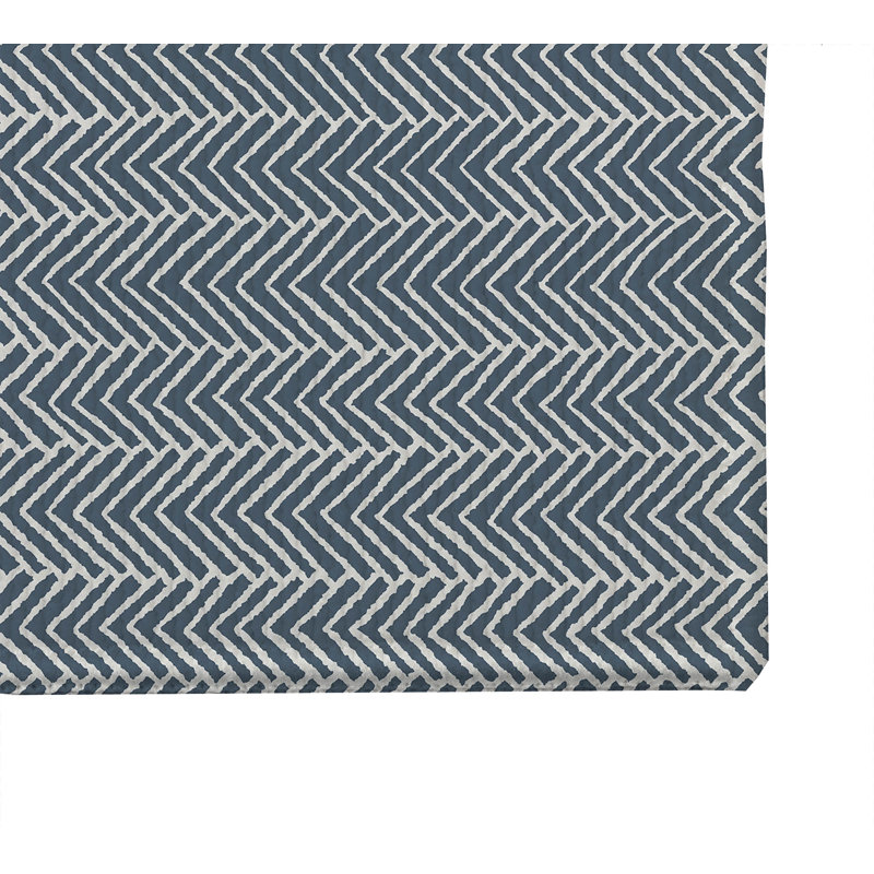 Paillasson à chevrons, Bleu, L 21 po x L 34 po